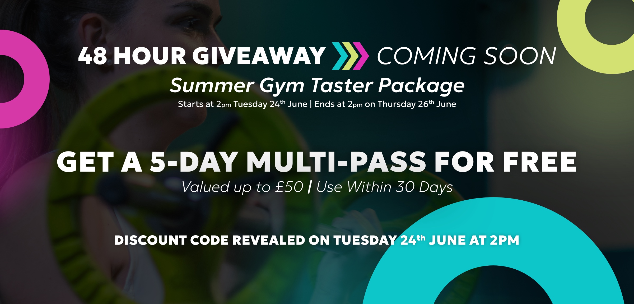 Coming Soon - Get 5 Day Gym Multi-Pass for Free
