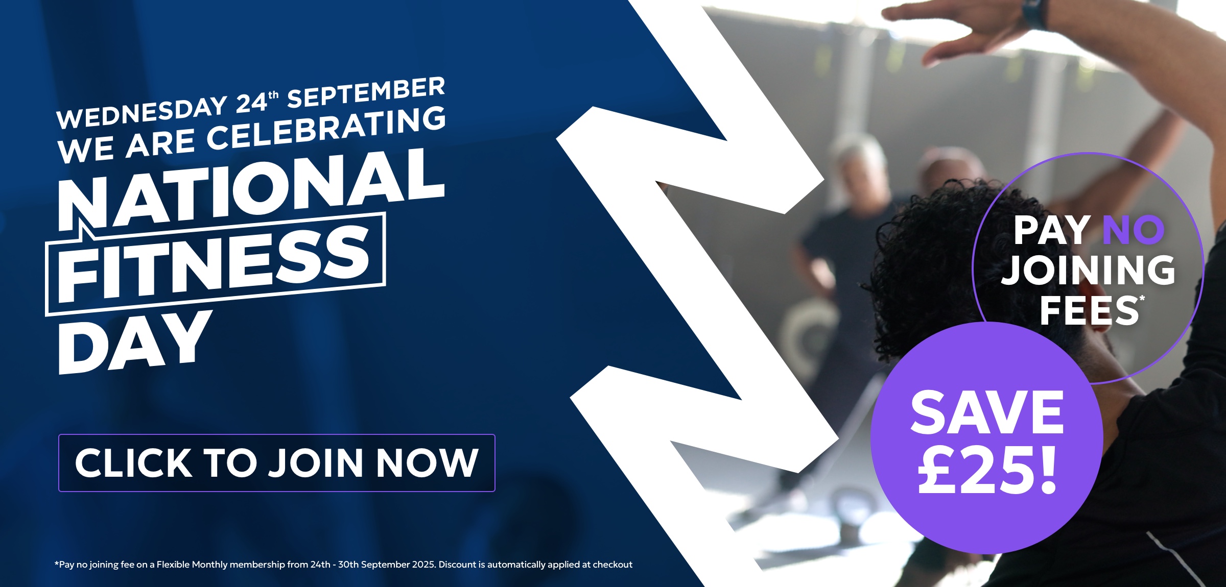 National Fitness Day - Join Local Gym Pay No Joining Fees - Save £25!