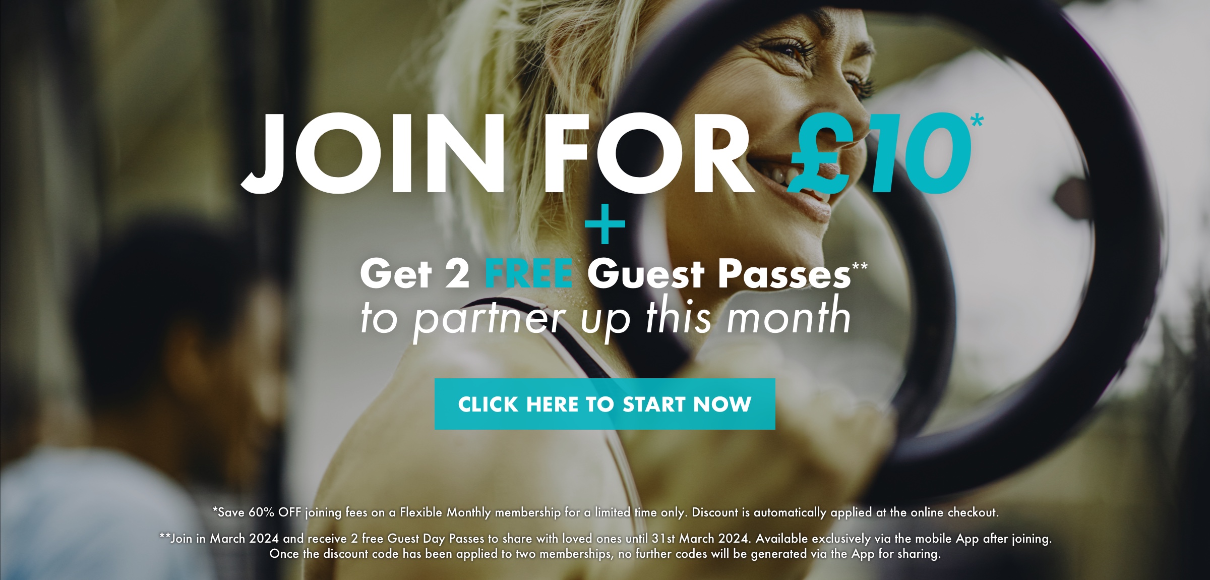 Join Gym for £10 + 2 Free Guest Passes