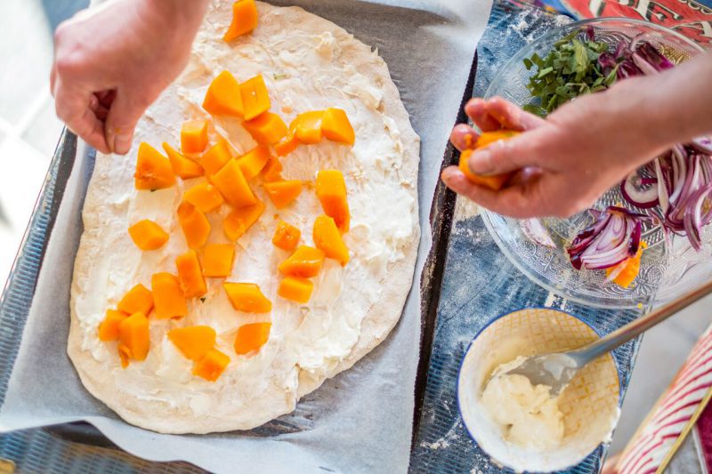 butternut squash goes on